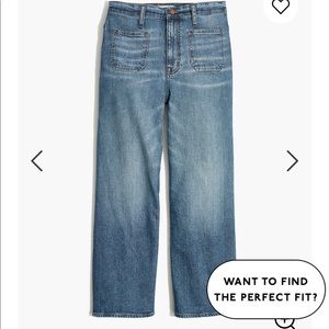 Wide Leg Madewell Jeans chesney wash sz 26
